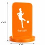 סטנד תמונה מעוצב בעיצוב אישי עם השם שלך בעיצוב שחקנית כדורגל - אישה גודל 6 × 10 ס"מ