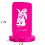 סטנד תמונה מעוצב בעיצוב אישי עם השם שלך בעיצוב ארנב מחזיק גזר גודל 6 × 10 ס"מ