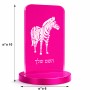 סטנד תמונה מעוצב בעיצוב אישי עם השם שלך בעיצוב זברה גודל 6 × 10 ס"מ