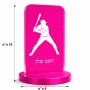 סטנד תמונה מעוצב בעיצוב אישי עם השם שלך בעיצוב שחקן בייסבול גודל 6 × 10 ס"מ
