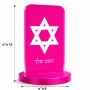 סטנד תמונה מעוצב בעיצוב אישי עם השם שלך בעיצוב מגן דוד - מגן דוד - ישראל גודל 6 × 10 ס"מ