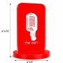 סטנד תמונה מעוצב בעיצוב אישי עם השם שלך בעיצוב מיקרופון גודל 6 × 10 ס"מ