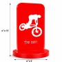 סטנד תמונה מעוצב בעיצוב אישי עם השם שלך בעיצוב רוכב אופניים גודל 6 × 10 ס"מ