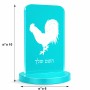סטנד תמונה מעוצב בעיצוב אישי עם השם שלך בעיצוב תרנגול גודל 6 × 10 ס"מ