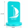 סטנד תמונה מעוצב בעיצוב אישי עם השם שלך בעיצוב סירה גודל 6 × 10 ס"מ