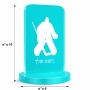 סטנד תמונה מעוצב בעיצוב אישי עם השם שלך בעיצוב הוקי שוערים גודל 6 × 10 ס"מ