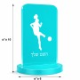 סטנד תמונה מעוצב בעיצוב אישי עם השם שלך בעיצוב שחקנית כדורגל - אישה גודל 6 × 10 ס"מ