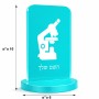 סטנד תמונה מעוצב בעיצוב אישי עם השם שלך בעיצוב מיקרוסקופ גודל 6 × 10 ס"מ