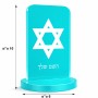 סטנד תמונה מעוצב בעיצוב אישי עם השם שלך בעיצוב מגן דוד - מגן דוד - ישראל גודל 6 × 10 ס"מ