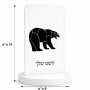 סטנד תמונה מעוצב בעיצוב אישי עם השם שלך בעיצוב דוב גודל 6 × 10 ס"מ