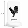 סטנד תמונה מעוצב בעיצוב אישי עם השם שלך בעיצוב תרנגול גודל 6 × 10 ס"מ