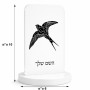סטנד תמונה מעוצב בעיצוב אישי עם השם שלך בעיצוב לבלוע גודל 6 × 10 ס"מ