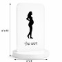 סטנד תמונה מעוצב בעיצוב אישי עם השם שלך בעיצוב אישה בהריון גודל 6 × 10 ס"מ
