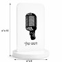 סטנד תמונה מעוצב בעיצוב אישי עם השם שלך בעיצוב מיקרופון גודל 6 × 10 ס"מ