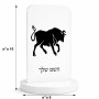 סטנד תמונה מעוצב בעיצוב אישי עם השם שלך בעיצוב מזלות - שור גודל 6 × 10 ס"מ