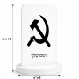 סטנד תמונה מעוצב בעיצוב אישי עם השם שלך בעיצוב פטיש ומגל גודל 6 × 10 ס"מ