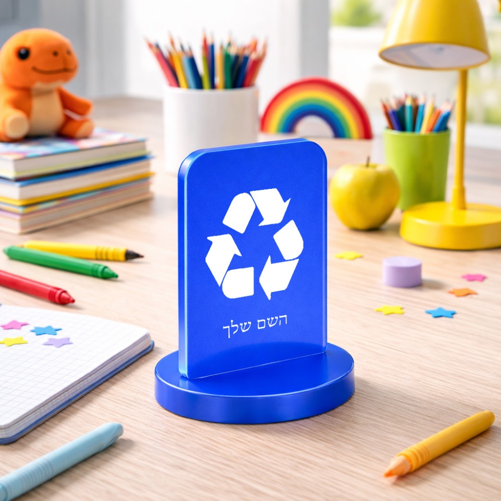 סטנד תמונה מעוצב בעיצוב אישי עם השם שלך בעיצוב למחזר גודל 6 × 10 ס"מ