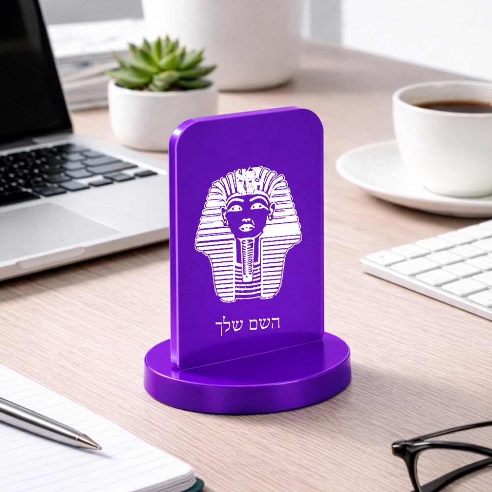סטנד תמונה מעוצב בעיצוב אישי עם השם שלך בעיצוב פרעה - תות ענח' אמון מצרי גודל 6 × 10 ס"מ