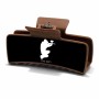 קליפס לשיער חום בעיצוב אישי עם השם שלך בעיצוב שחקן כאב כדור גודל 8 × 4 ס"מ