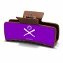 קליפס לשיער חום בעיצוב אישי עם השם שלך בעיצוב כדור בסיס גודל 8 × 4 ס"מ
