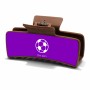 קליפס לשיער חום בעיצוב אישי עם השם שלך בעיצוב כדורגל כדור כדורגל גודל 8 × 4 ס"מ