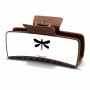 קליפס לשיער חום בעיצוב אישי עם השם שלך בעיצוב שפירית גודל 8 × 4 ס"מ