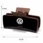 קליפס לשיער חום בעיצוב אישי עם השם שלך בעיצוב פולקסווגן גודל 8 × 4 ס"מ