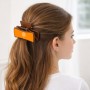 קליפס לשיער חום בעיצוב אישי עם השם שלך בעיצוב הגה - קפטן - ים גודל 8 × 4 ס"מ