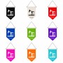 דגל לתליה על קיר בעיצוב אישי עם השם שלך בעיצוב באר נפט גודל 30 × 19.5 ס"מ