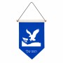 דגל לתליה על קיר בעיצוב אישי עם השם שלך בעיצוב נשר אמריקאי גודל 30 × 19.5 ס"מ