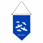 דגל לתליה על קיר בעיצוב אישי עם השם שלך בעיצוב עטלפים גודל 30 × 19.5 ס"מ