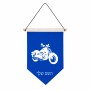 דגל לתליה על קיר בעיצוב אישי עם השם שלך בעיצוב הארלי-דיווידסון גודל 30 × 19.5 ס"מ