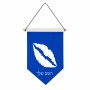 דגל לתליה על קיר בעיצוב אישי עם השם שלך בעיצוב שפתיים - נשיקה גודל 30 × 19.5 ס"מ