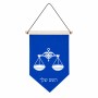 דגל לתליה על קיר בעיצוב אישי עם השם שלך בעיצוב מזלות - מאזניים גודל 30 × 19.5 ס"מ