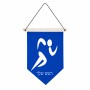 דגל לתליה על קיר בעיצוב אישי עם השם שלך בעיצוב רצים אולימפיים גודל 30 × 19.5 ס"מ
