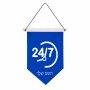 דגל לתליה על קיר בעיצוב אישי עם השם שלך בעיצוב 24 ביולי גודל 30 × 19.5 ס"מ