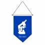 דגל לתליה על קיר בעיצוב אישי עם השם שלך בעיצוב מיקרוסקופ גודל 30 × 19.5 ס"מ