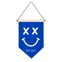 דגל לתליה על קיר בעיצוב אישי עם השם שלך בעיצוב סמיילי גודל 30 × 19.5 ס"מ