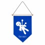 דגל לתליה על קיר בעיצוב אישי עם השם שלך בעיצוב וודו גודל 30 × 19.5 ס"מ
