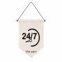 דגל לתליה על קיר בעיצוב אישי עם השם שלך בעיצוב 24 ביולי גודל 30 × 19.5 ס"מ