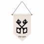 דגל לתליה על קיר בעיצוב אישי עם השם שלך בעיצוב מפתחות גודל 30 × 19.5 ס"מ