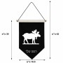 דגל לתליה על קיר בעיצוב אישי עם השם שלך בעיצוב דישון גודל 30 × 19.5 ס"מ