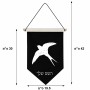 דגל לתליה על קיר בעיצוב אישי עם השם שלך בעיצוב לבלוע גודל 30 × 19.5 ס"מ
