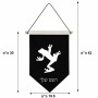 דגל לתליה על קיר בעיצוב אישי עם השם שלך בעיצוב צפרדע טרופית גודל 30 × 19.5 ס"מ