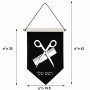 דגל לתליה על קיר בעיצוב אישי עם השם שלך בעיצוב מעצב שיער גודל 30 × 19.5 ס"מ