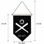 דגל לתליה על קיר בעיצוב אישי עם השם שלך בעיצוב כדור בסיס גודל 30 × 19.5 ס"מ