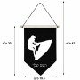 דגל לתליה על קיר בעיצוב אישי עם השם שלך בעיצוב אופנוע ים גודל 30 × 19.5 ס"מ