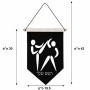 דגל לתליה על קיר בעיצוב אישי עם השם שלך בעיצוב לוחמים אולימפיים גודל 30 × 19.5 ס"מ