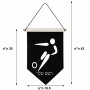 דגל לתליה על קיר בעיצוב אישי עם השם שלך בעיצוב כדורגל אולימפי גודל 30 × 19.5 ס"מ