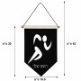 דגל לתליה על קיר בעיצוב אישי עם השם שלך בעיצוב רצים אולימפיים גודל 30 × 19.5 ס"מ